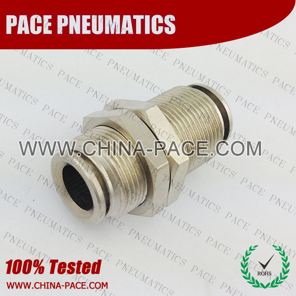 PMPM, All metal Pneumatic Fittings with NPT AND BSPT thread, Air Fittings, one touch tube fittings, Pneumatic Fitting, Nickel Plated Brass Push in Fittings